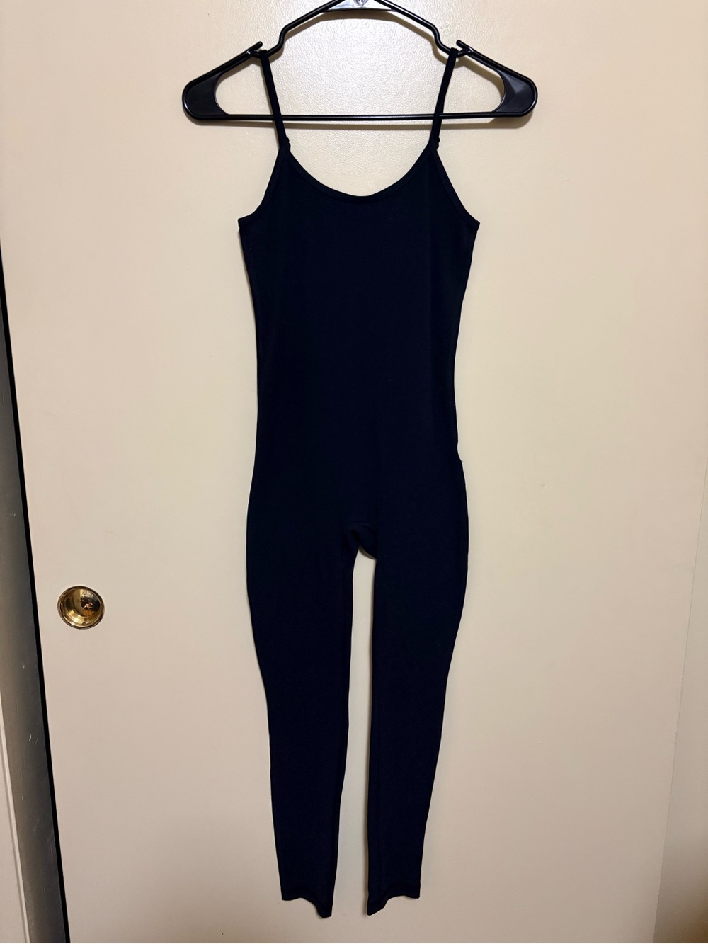 TnAction Black Slim Spaghetti Strap Jumpsuit